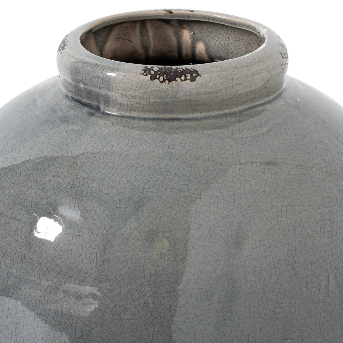 Wide Crackle Vase — 57cm High