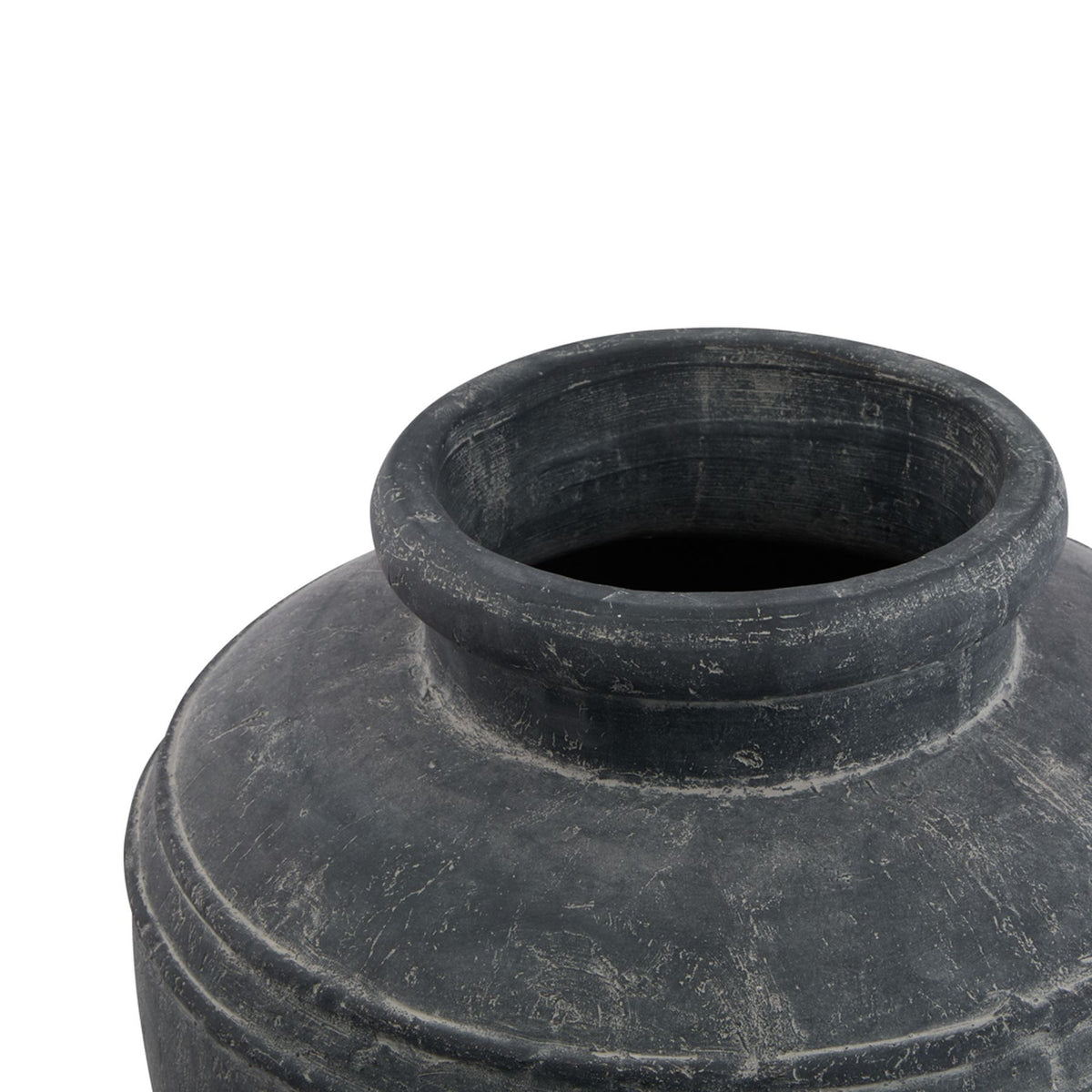 Charcoal Ringpot Planter — 39cm High
