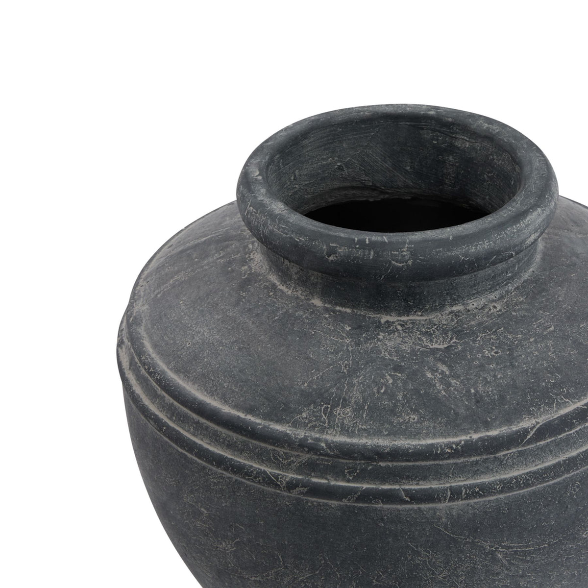 Charcoal Ringpot Planter — 29cm High