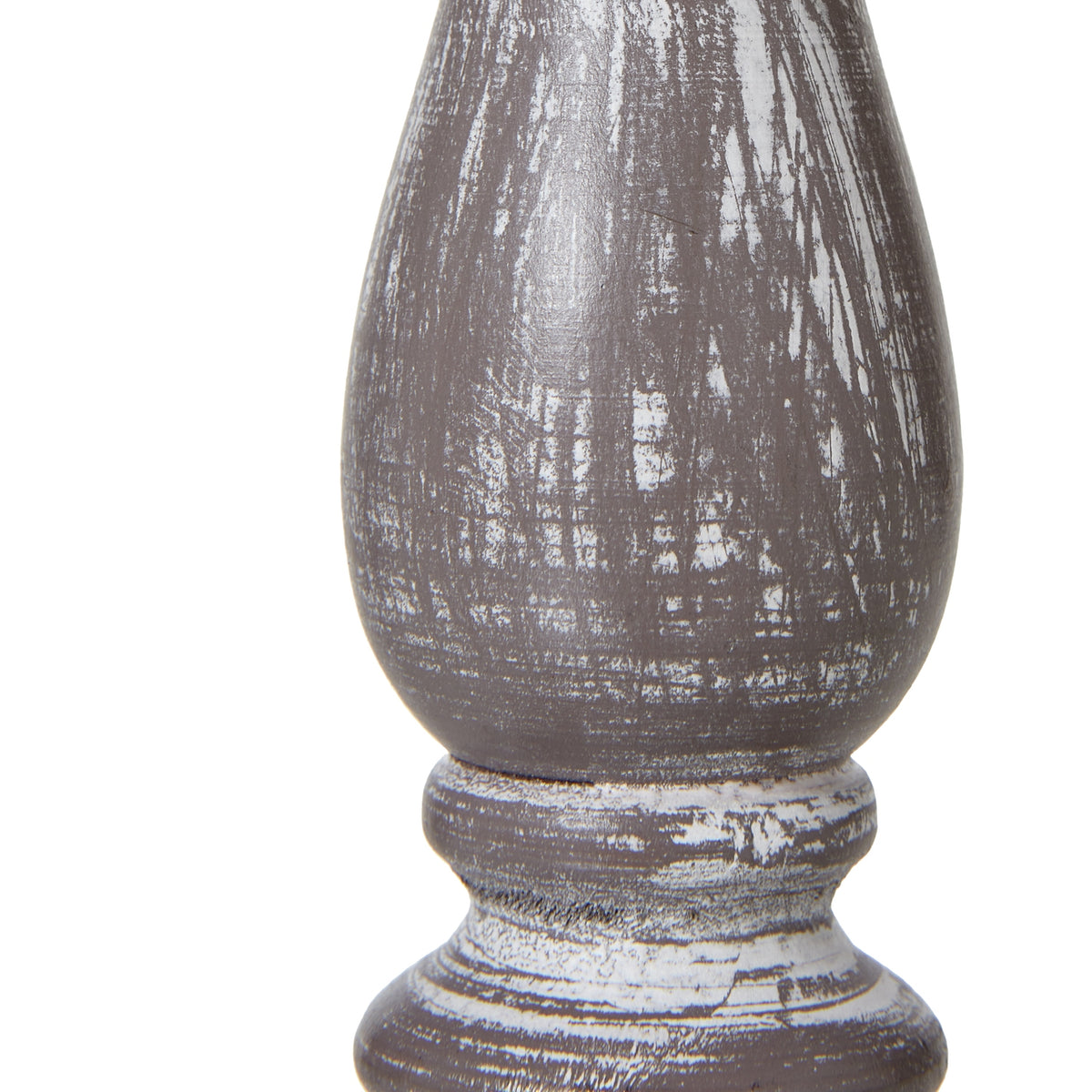 White Rubbed Column Table Lamp