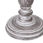 White Rubbed Column Table Lamp