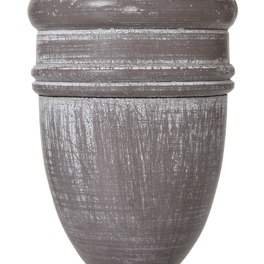 White Rubbed Urn Table Lamp