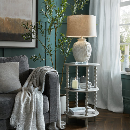 Bobbin Rise Side Table — Three Tiers