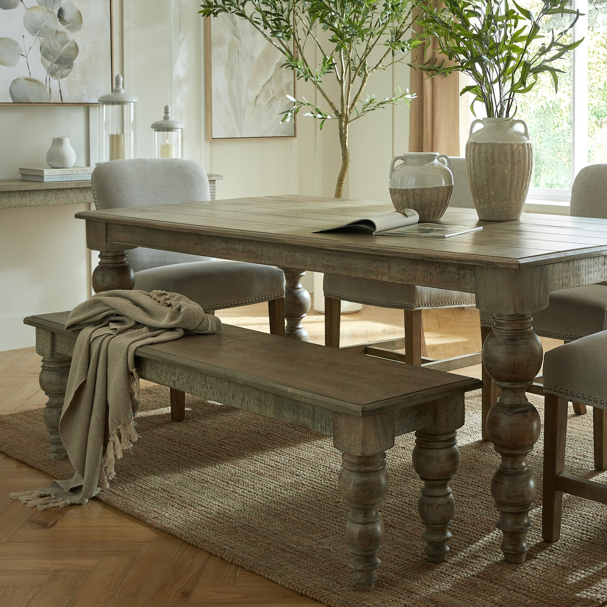 Turned Panel Dining Table