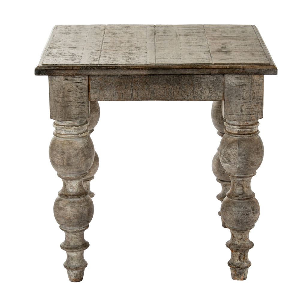 Turned Panel Side Table — Square