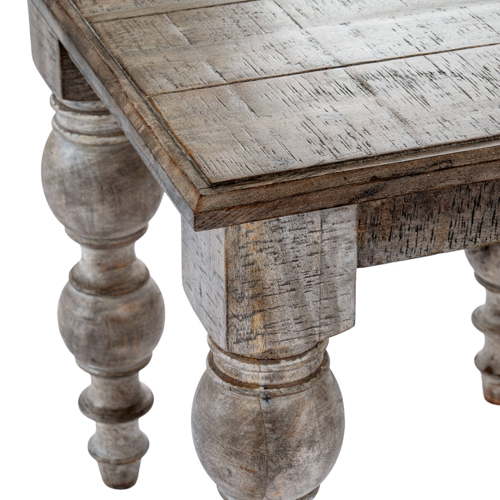 Turned Panel Side Table — Square