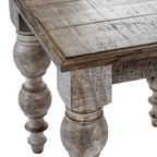 Turned Panel Side Table — Square