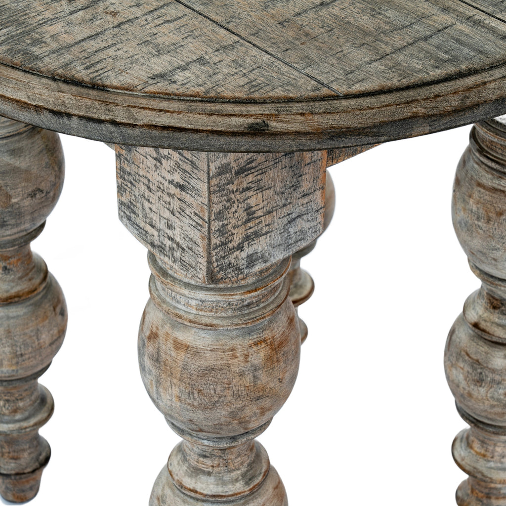 Turned Panel Side Table — Round