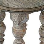 Turned Panel Side Table — Round