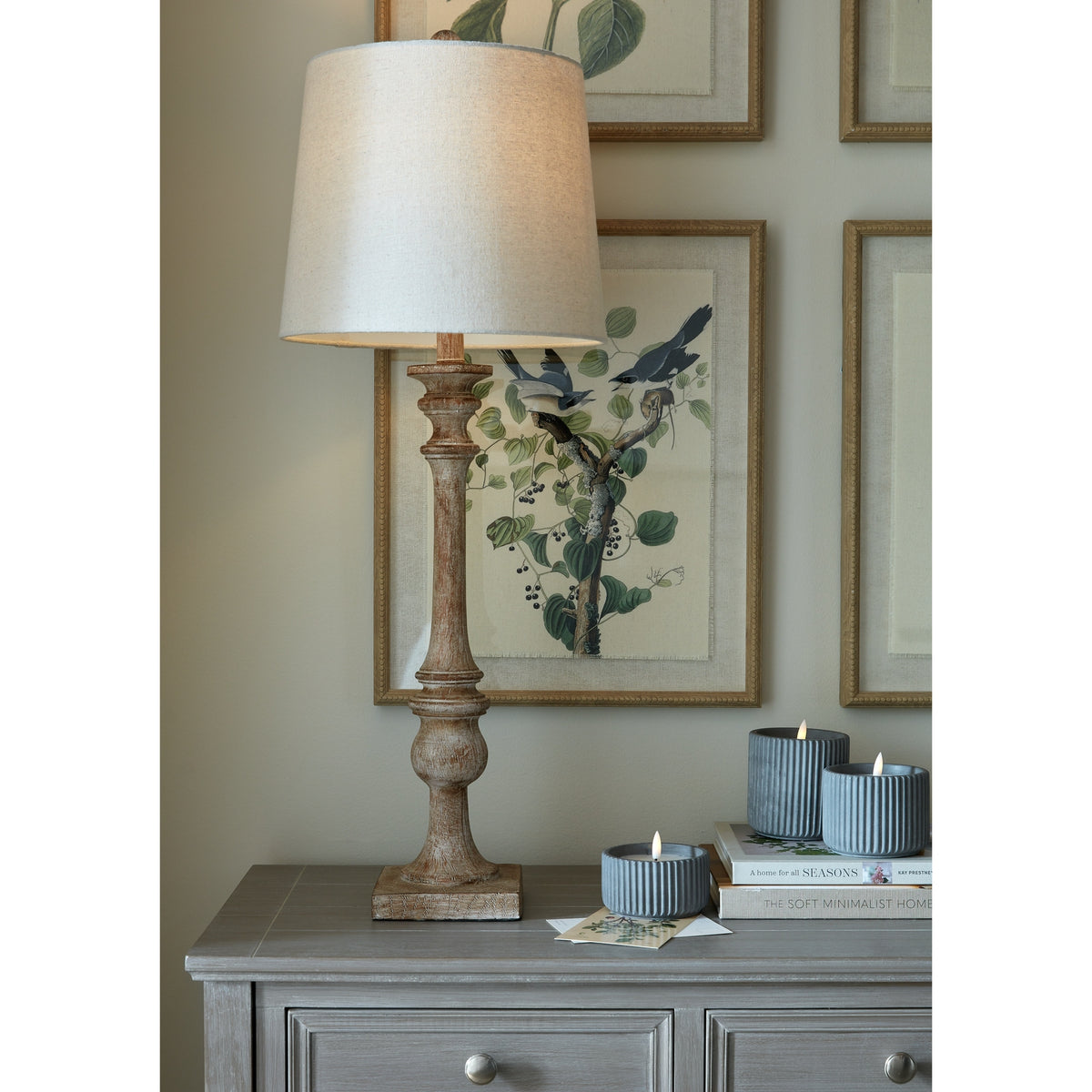 Turned Candlecolumn Table Lamp