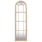 Washed Wood Tall Arched Window Mirror