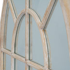 Archwithin & Radialgrid Wall Mirror — Four Columns, Pale Washed