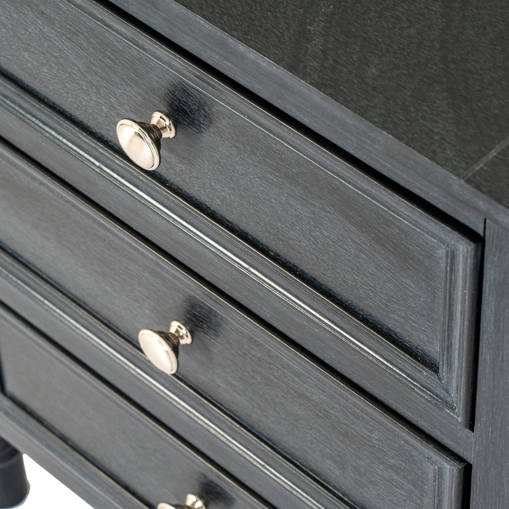 Black Drawerstack Side Table