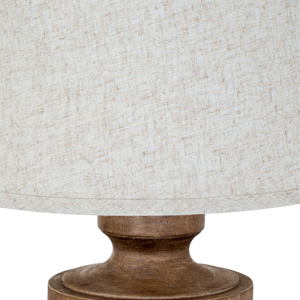 Brown Flutedbase & Plinth Table Lamp