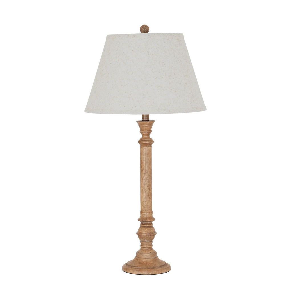 Brown Turnedcolumn & Roundfoot Table Lamp