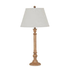 Brown Turnedcolumn & Roundfoot Table Lamp