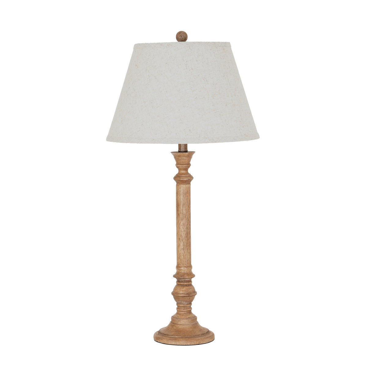 Brown Turnedcolumn & Roundfoot Table Lamp