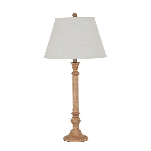 Brown Turnedcolumn & Roundfoot Table Lamp