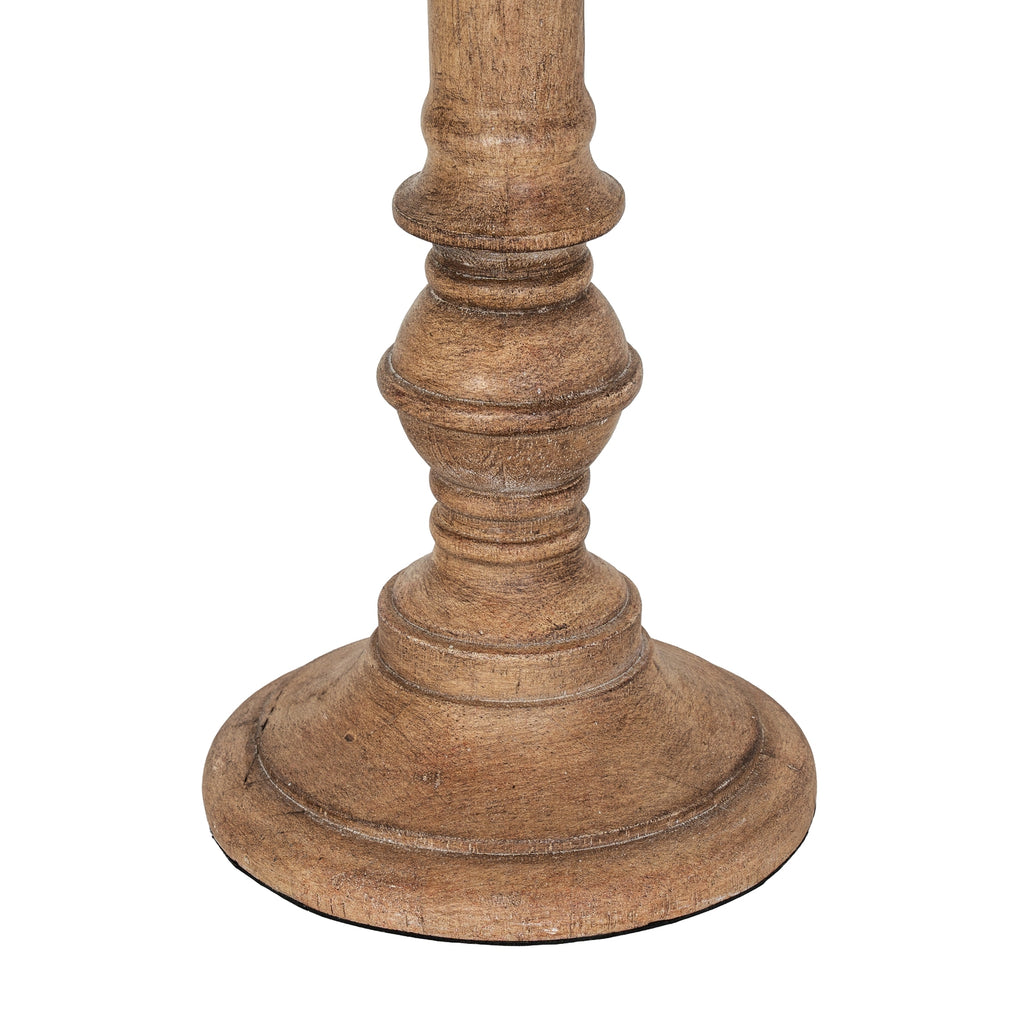 Brown Turnedcolumn & Roundfoot Table Lamp