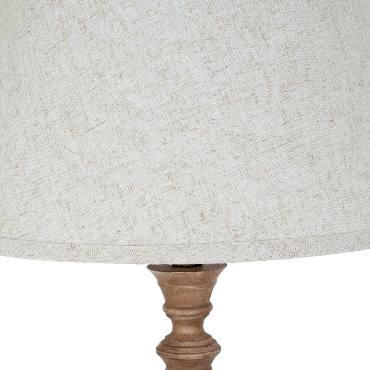 Brown Turnedcolumn & Roundfoot Table Lamp