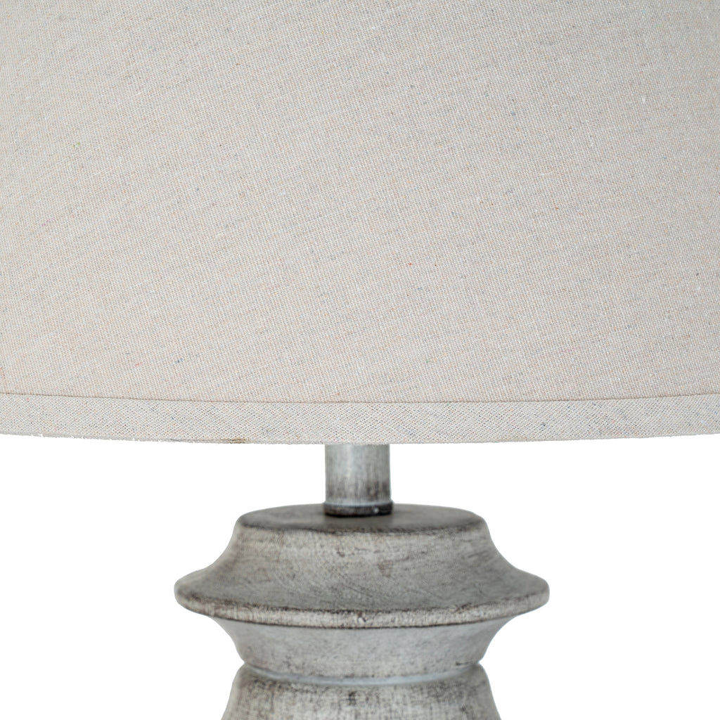 Whitegrey Urnplinth Table Lamp