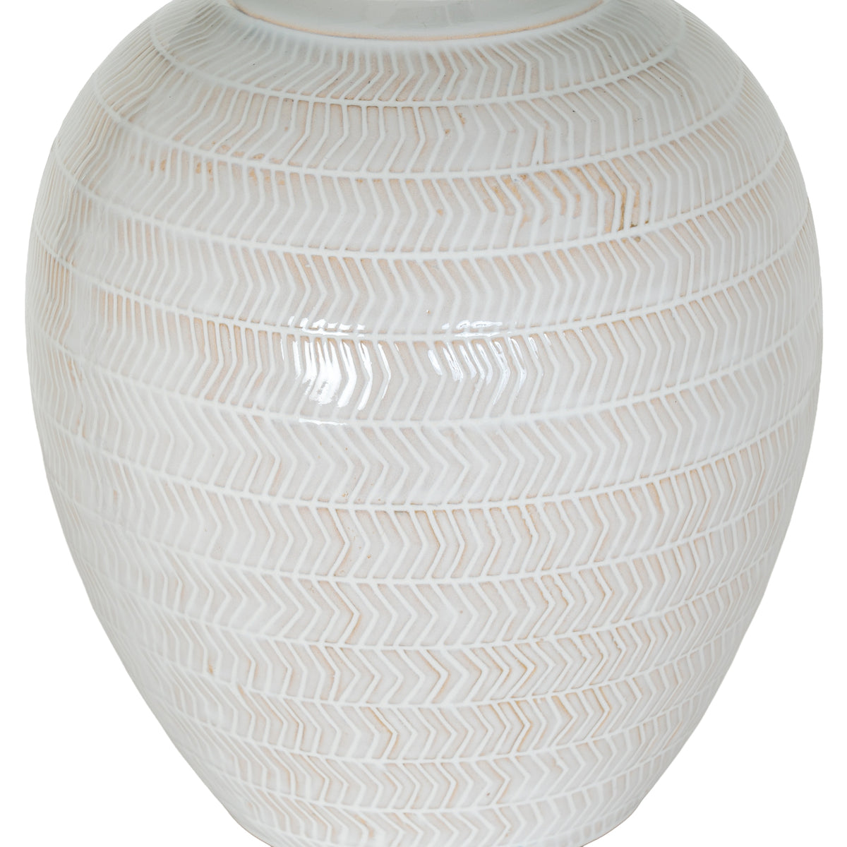 White Chevronbase Table Lamp