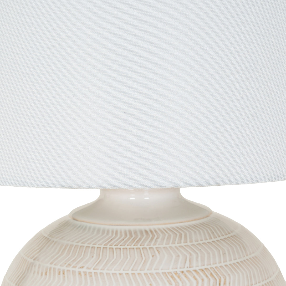 White Chevronbase Table Lamp