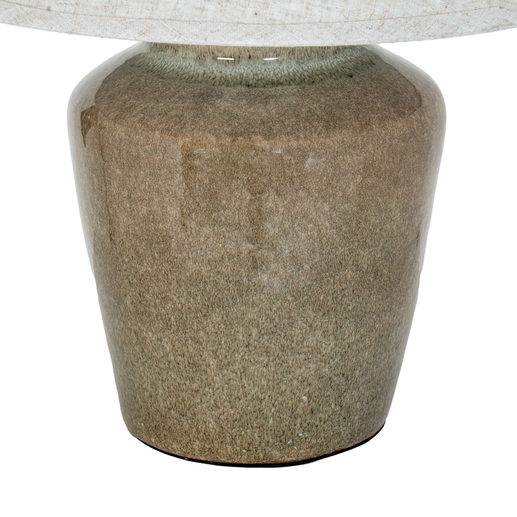 Olive Mottlejar Table Lamp