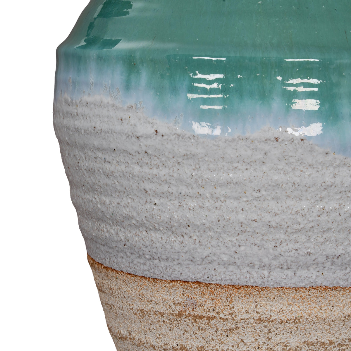 Turquoise Rolledrim Vase