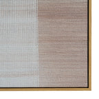 Asymmetric Brown Grid Framed Artwork