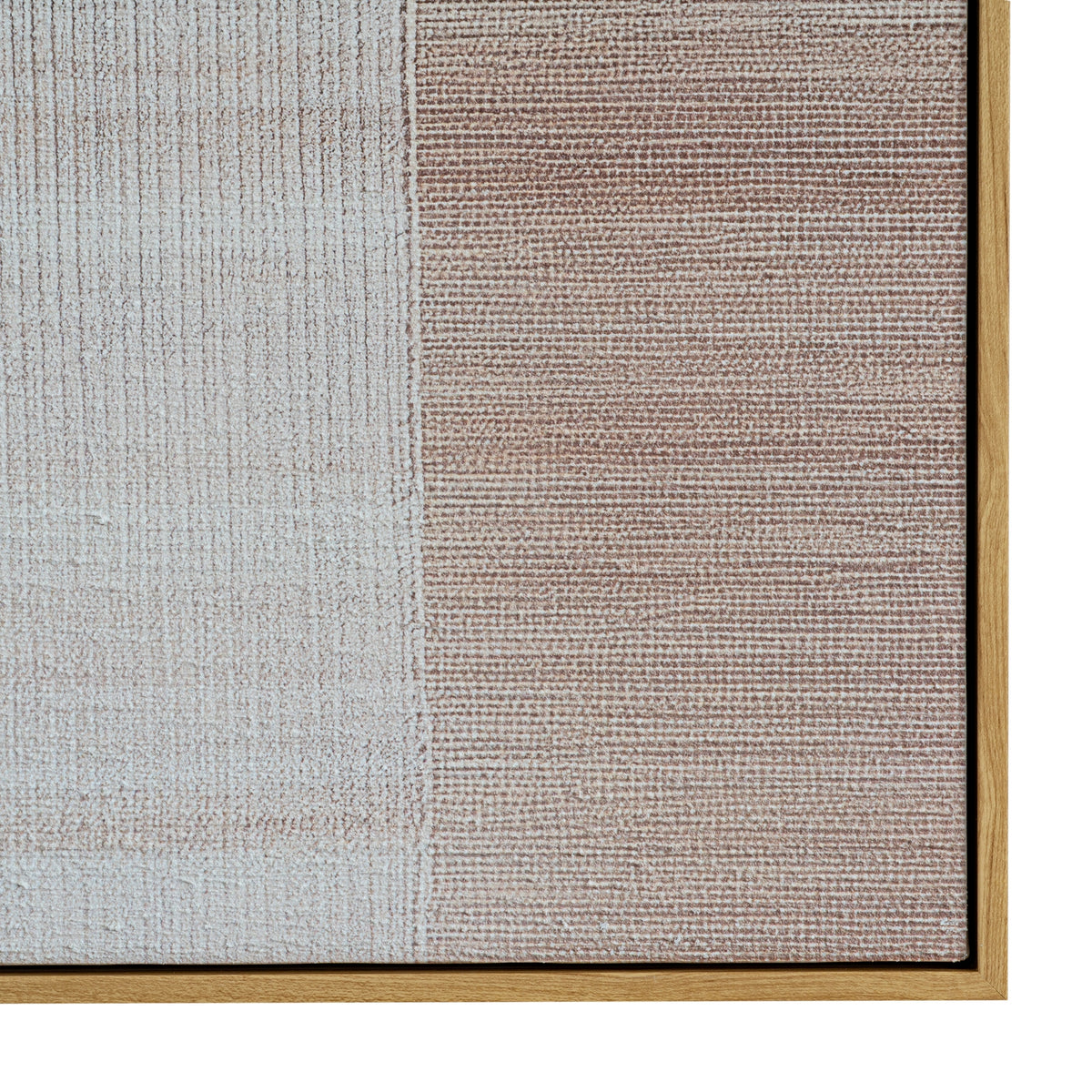 Asymmetric Brown Grid Framed Artwork
