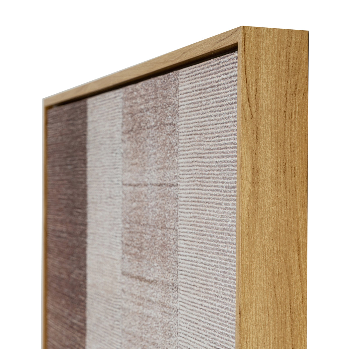 Asymmetric Brown Grid Framed Artwork
