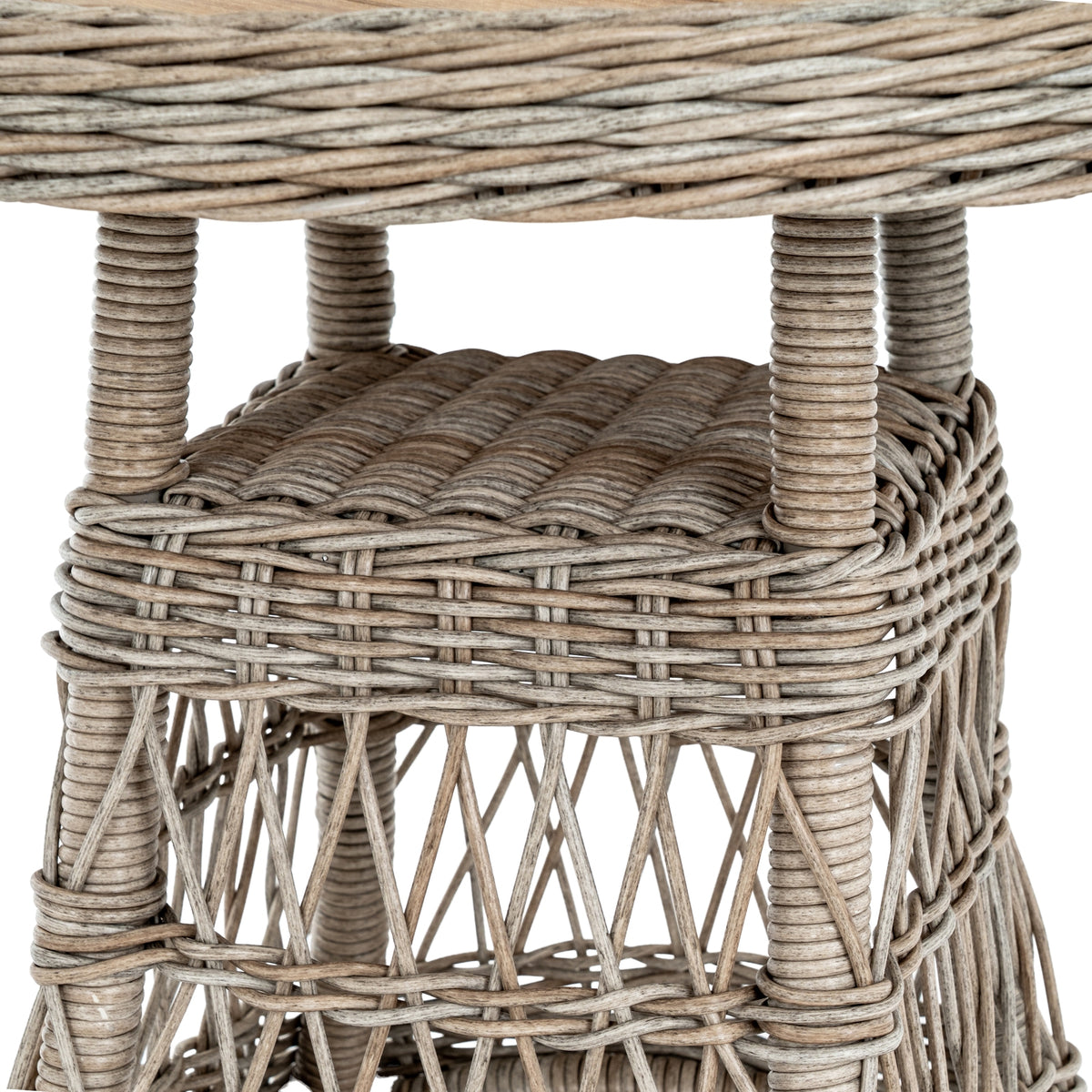 Woven Rimslat Outdoor Bistro Table