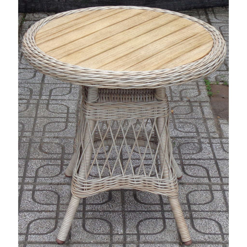 Woven Rimslat Outdoor Bistro Table