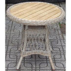 Woven Rimslat Outdoor Bistro Table