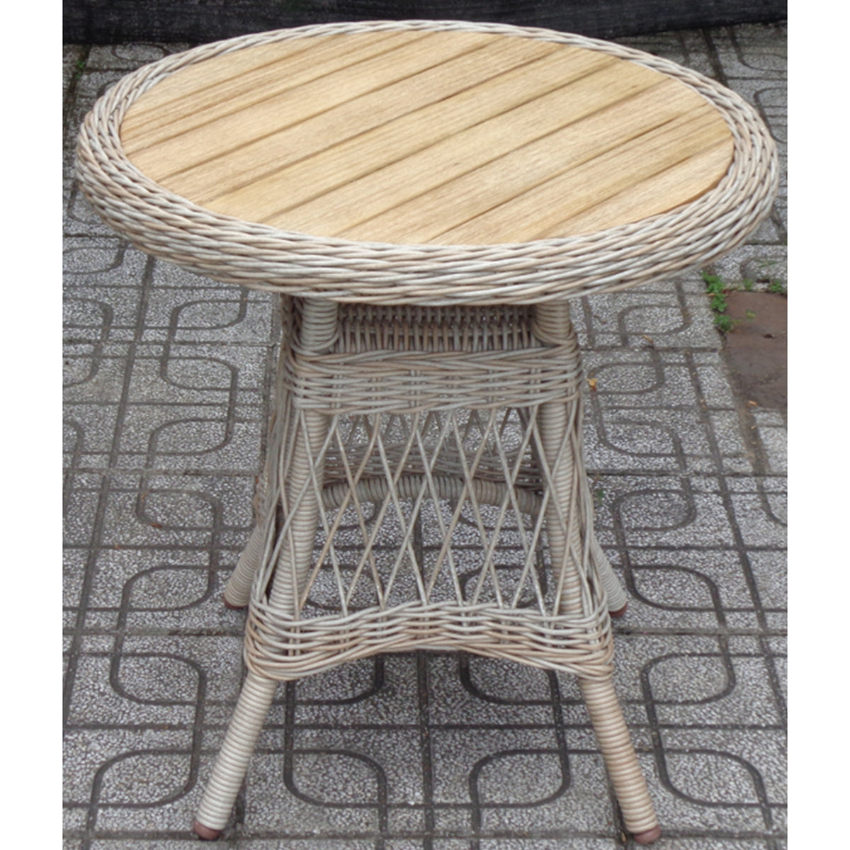 Woven Rimslat Outdoor Bistro Table