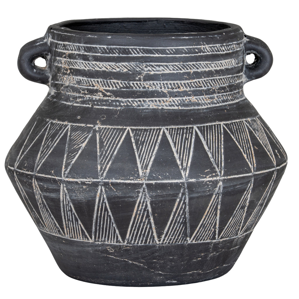 Hatched Triangles Planter — 24cm High