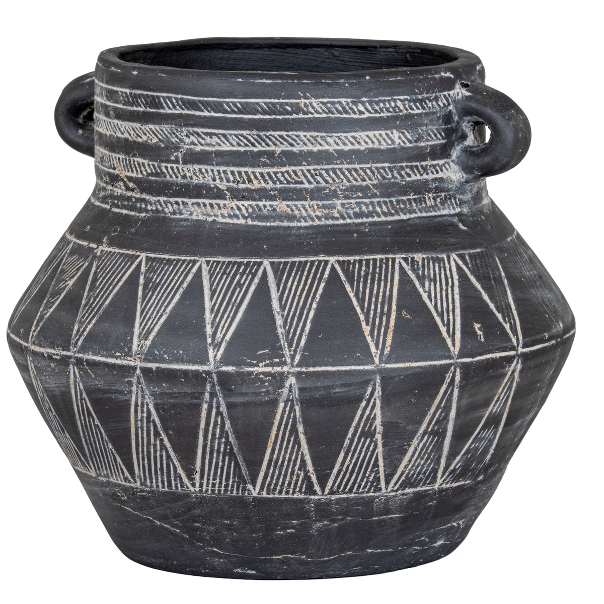 Relica Etched Tall Twin-Handle Pot