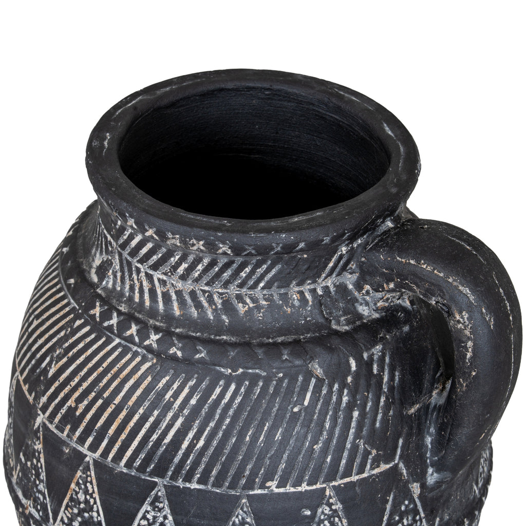 Charcoal Incised Bands Decorative Jug