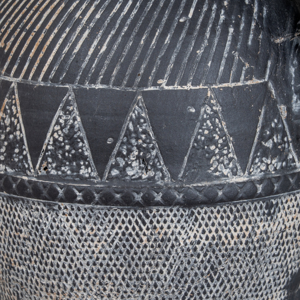 Charcoal Incised Bands Decorative Jug