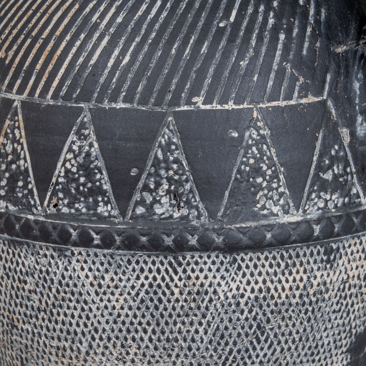 Charcoal Incised Bands Decorative Jug