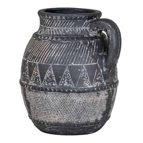 Relica Etched Tall Ceramic Jug