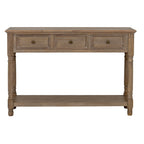 Brown Three Framed Drawers Console Table