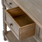 Brown Three Framed Drawers Console Table