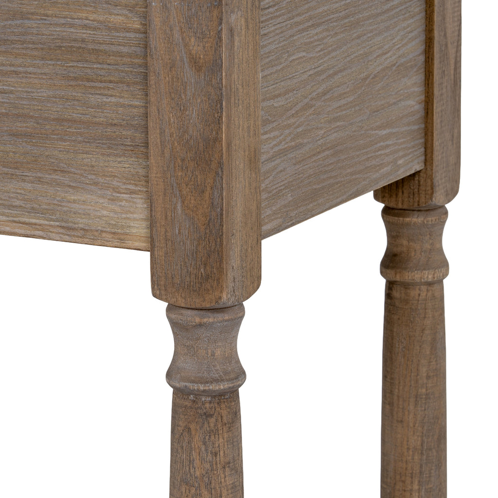Brown Three Framed Drawers Console Table