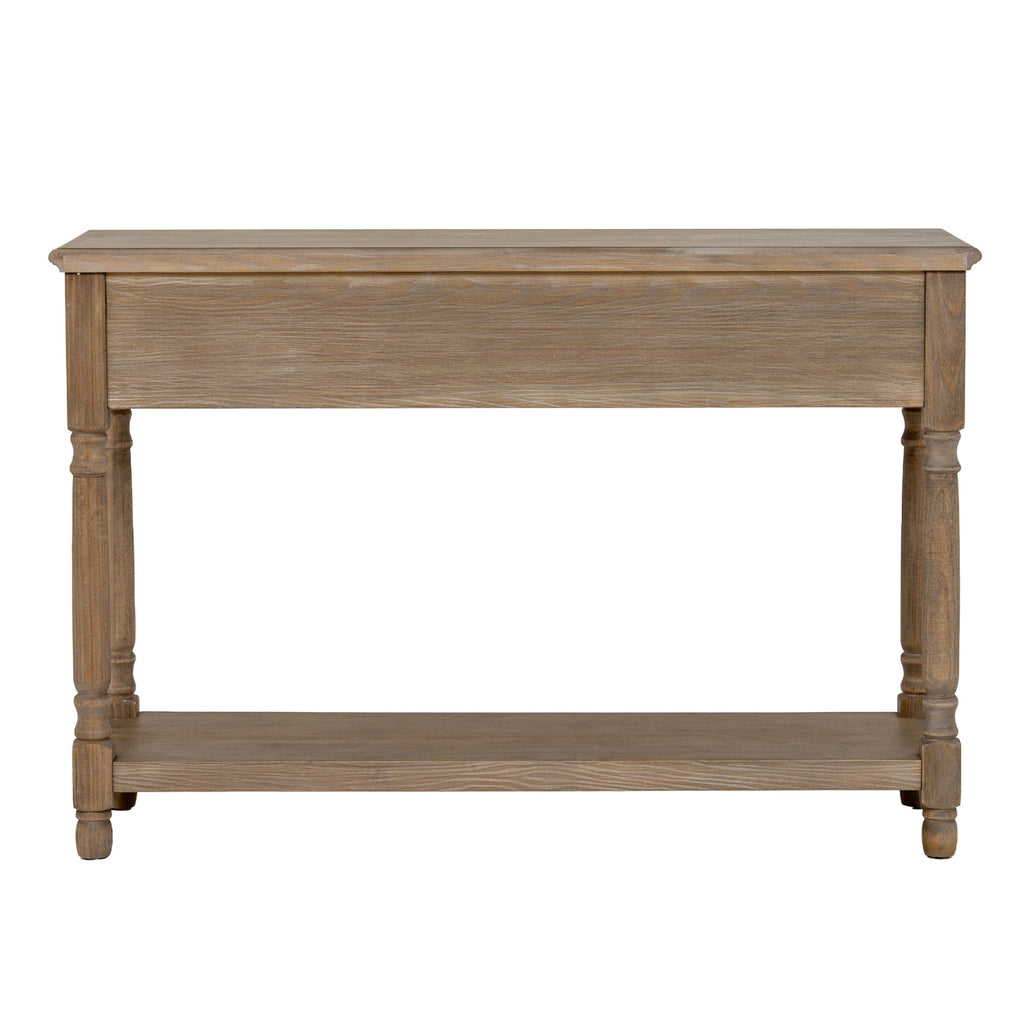 Brown Three Framed Drawers Console Table