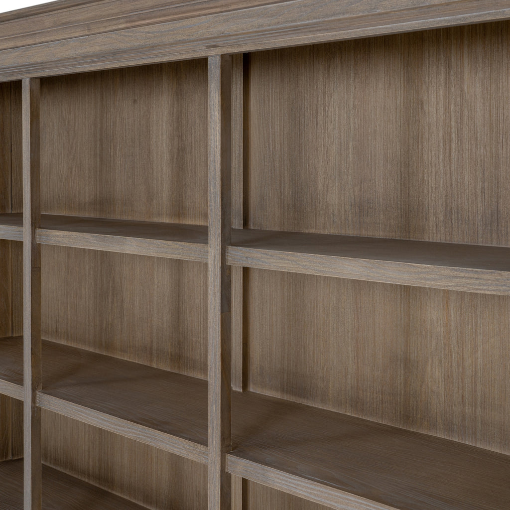 Threebay Cornice Dresser-Top Shelving Unit