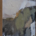 Olive Hillside Blocks Framed Artwork