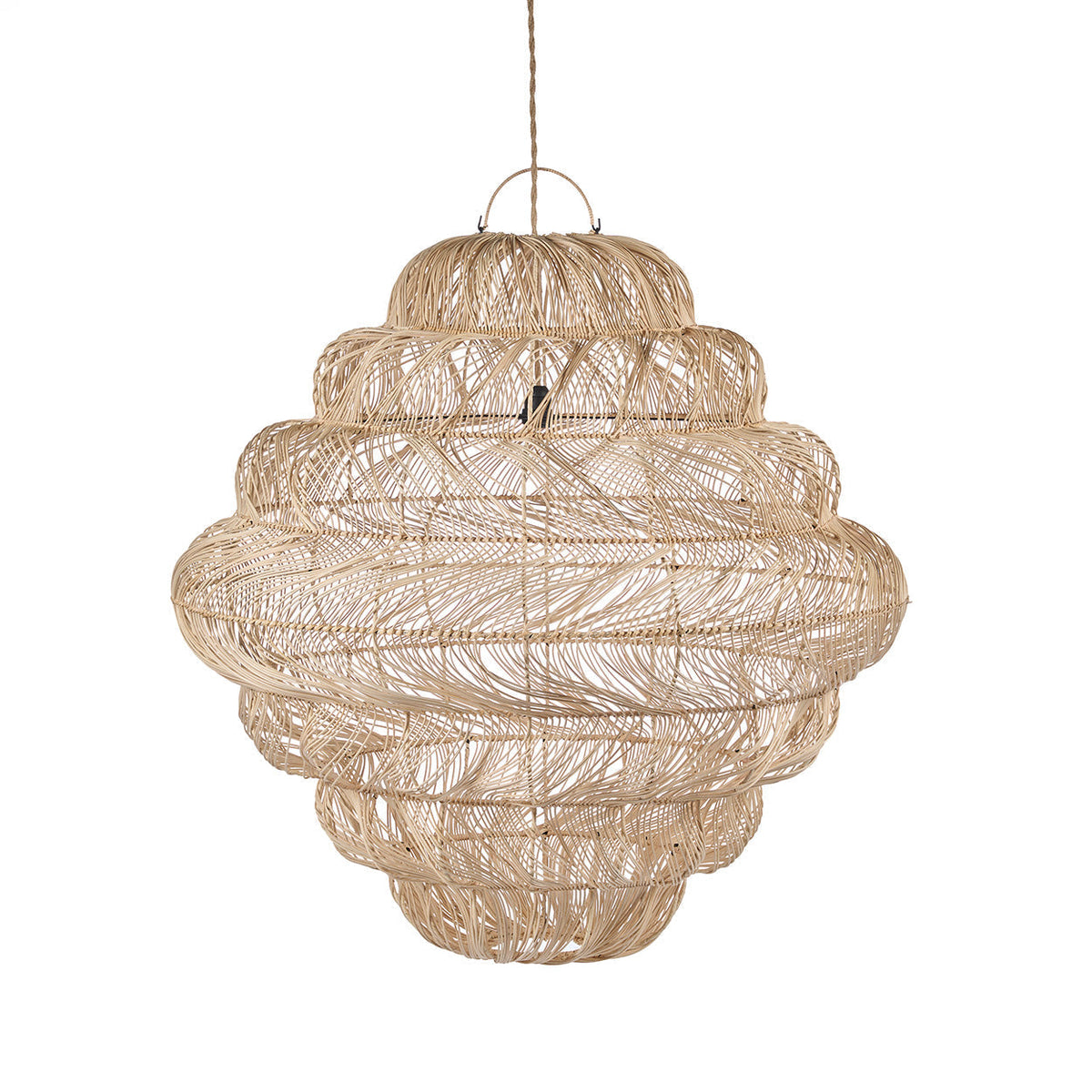 Aurora Puff Rattan Pendant Light – Natural, Extra Large