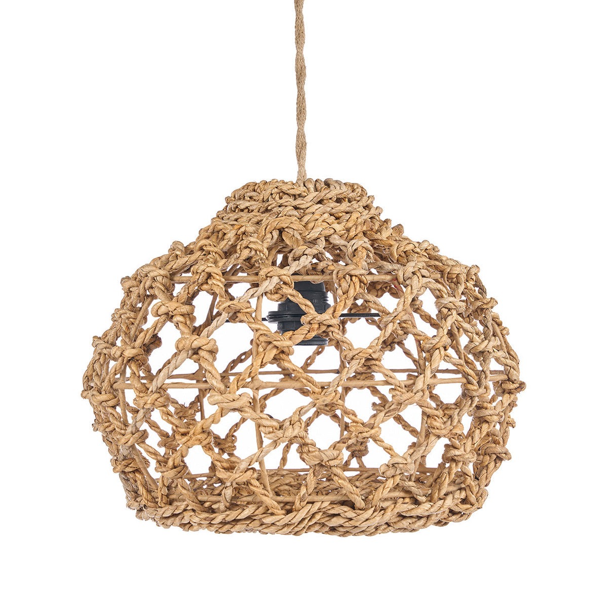 Banara Banana Leaf Pendant Light – Natural, Small — front product view